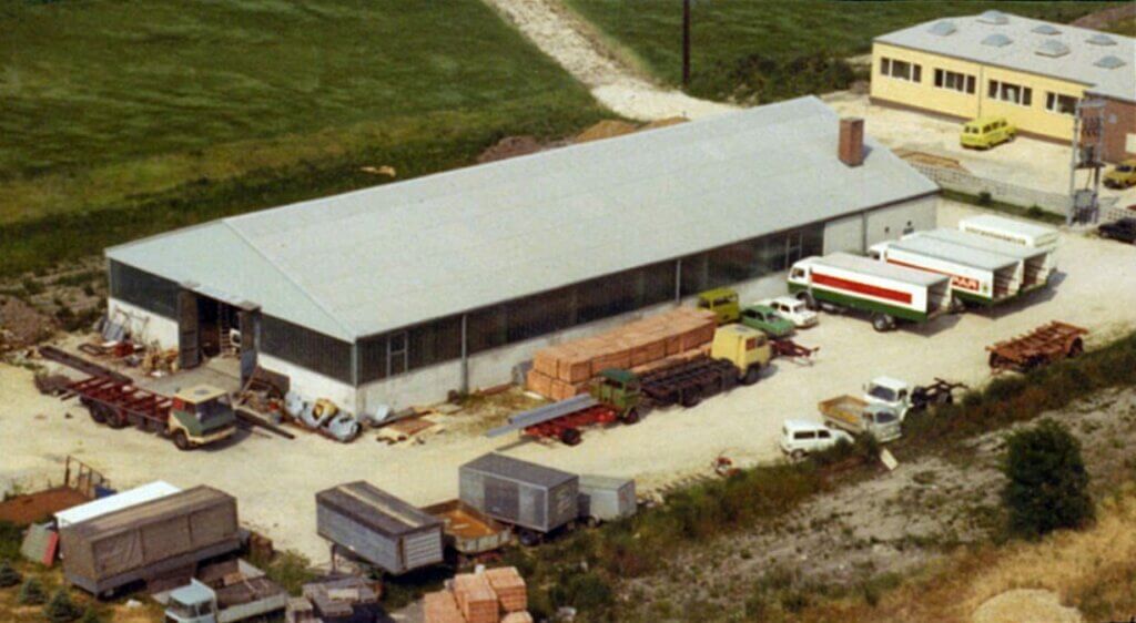 Historisches Foto des Betriebsgeländes der Firma Keller